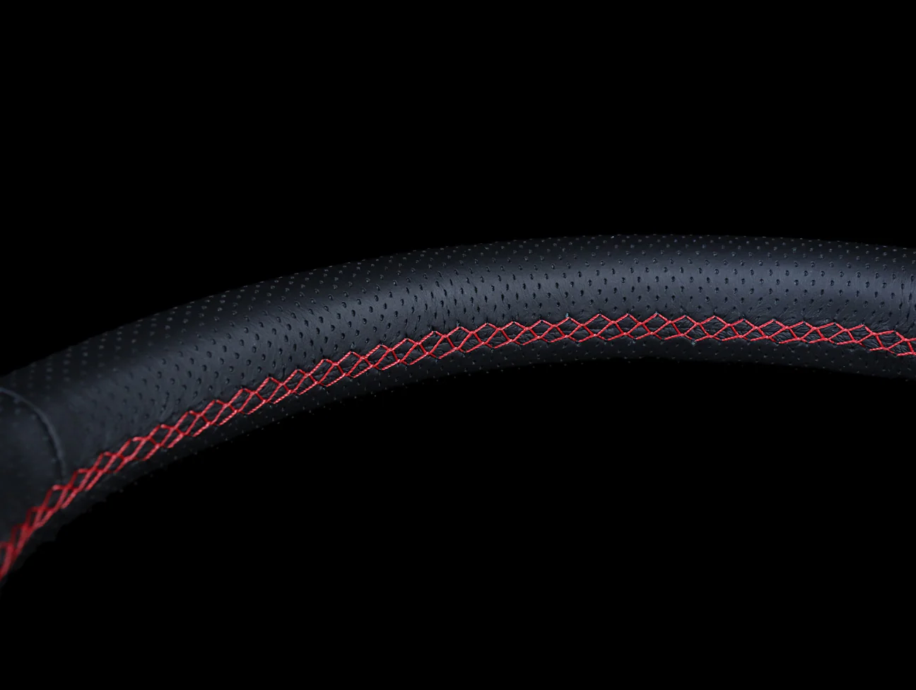 Personal Neo Grinta Steering Wheel - Black Perforated Leather / Red Stitch - Image 5