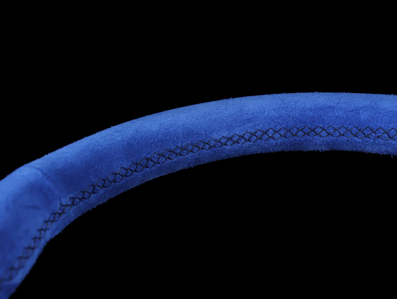 Personal Neo Grinta 350mm Steering Wheel - Blue Suede / Black Spokes / Black Stitch - Image 5