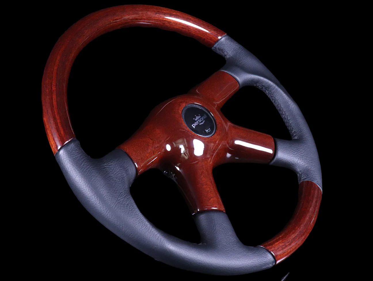 Personal Sprint 4 Prestige 365mm Wood & Leather Steering Wheel - Image 2
