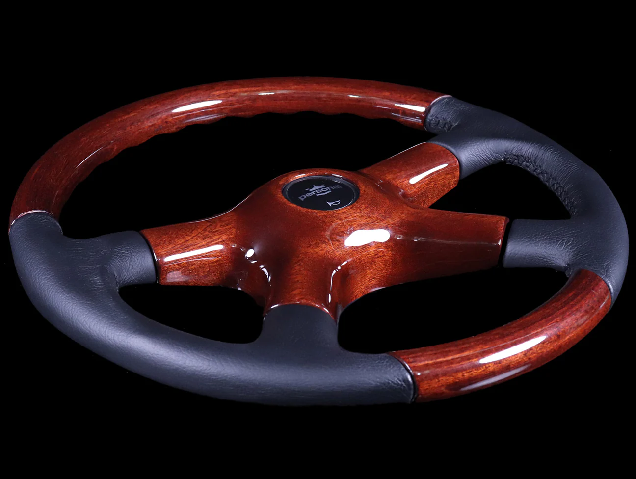 Personal Sprint 4 Prestige 365mm Wood & Leather Steering Wheel - Image 3