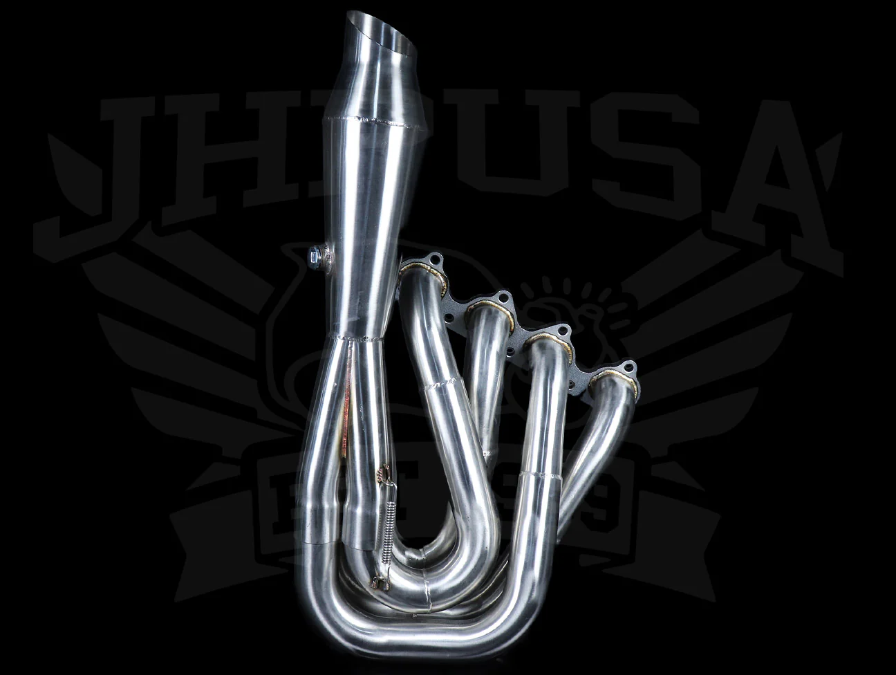 PLM Power Driven Hood Exit Race Header (4-1 Megaphone) - H-series / H2B - Image 2
