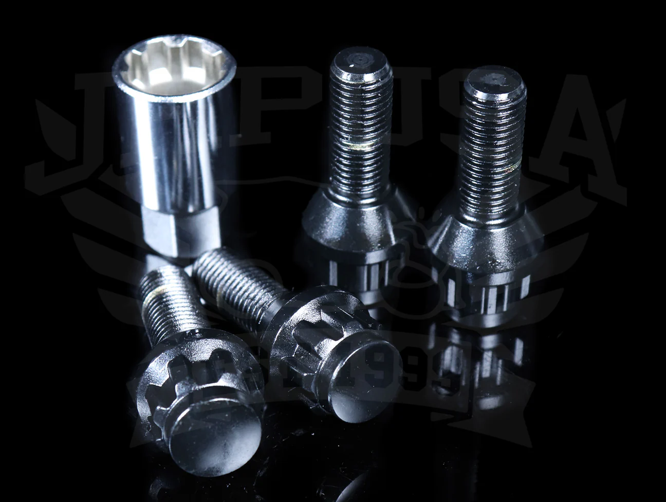 Kics Bull Lock Bolt Set - Black M12x1.50 - Image 2