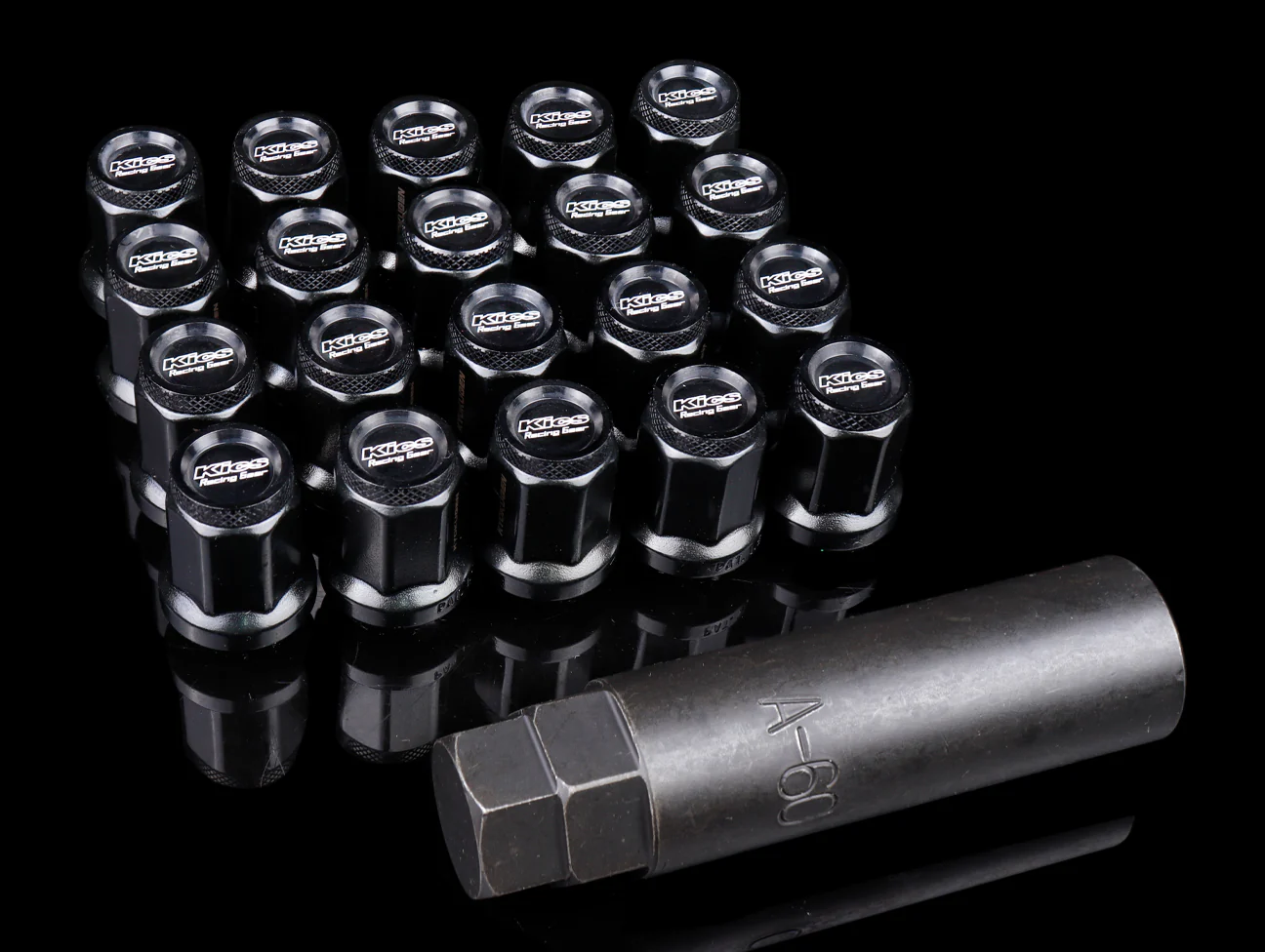Project Kics Kyokugen Lug Nut Set with Black Aluminum Cap - Image 2