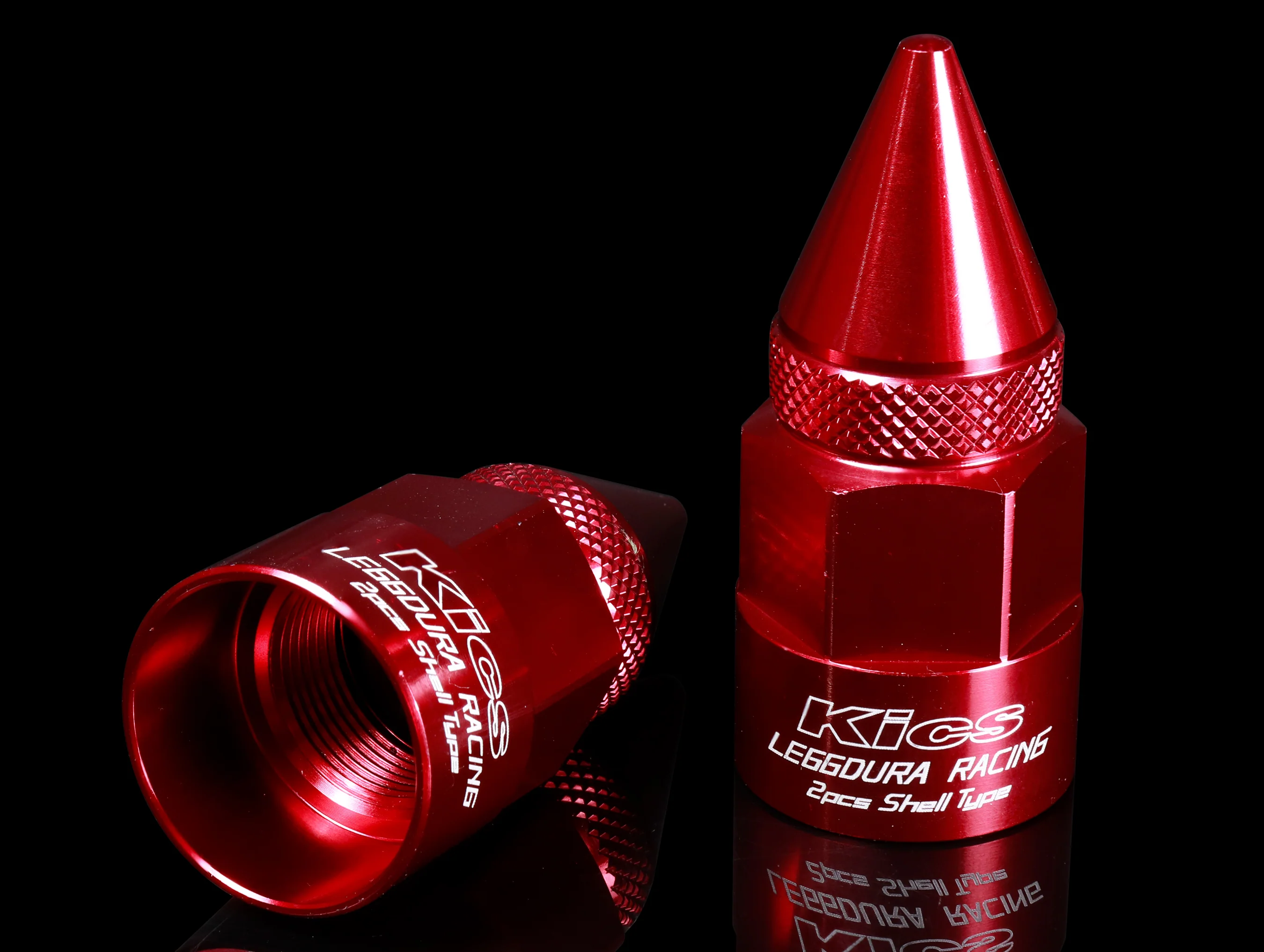 Project Kics Leggdura Dangan Replacement Spike Shell Set - Red - 20pc (Open Box) - Image 2