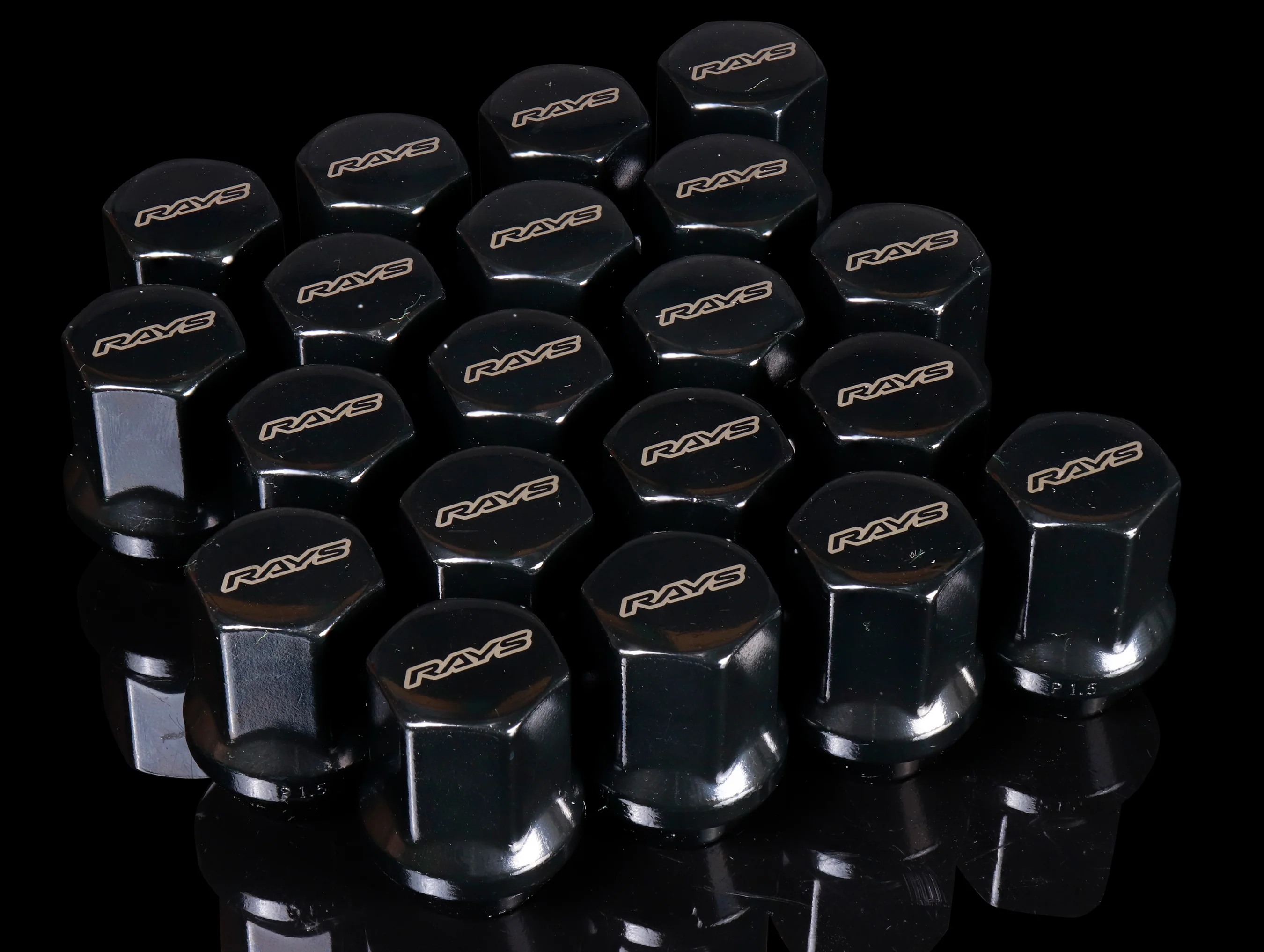 RAYS 19 Hex L31 Lugnut And Lock Set 6H - Black - Image 3