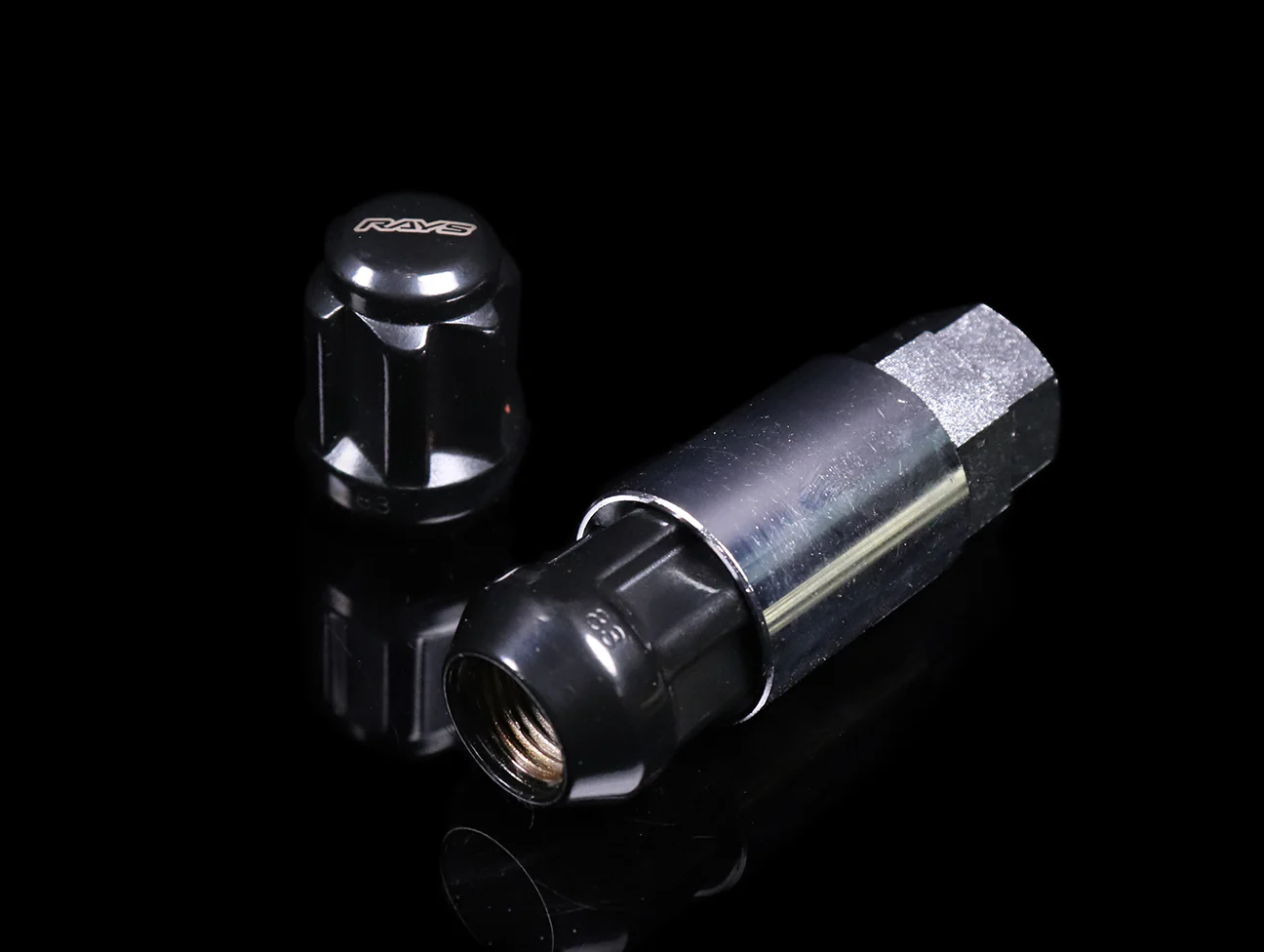 Rays 19 Hex Lug Nut & Lock Set - Black M14x1.50 - Image 4