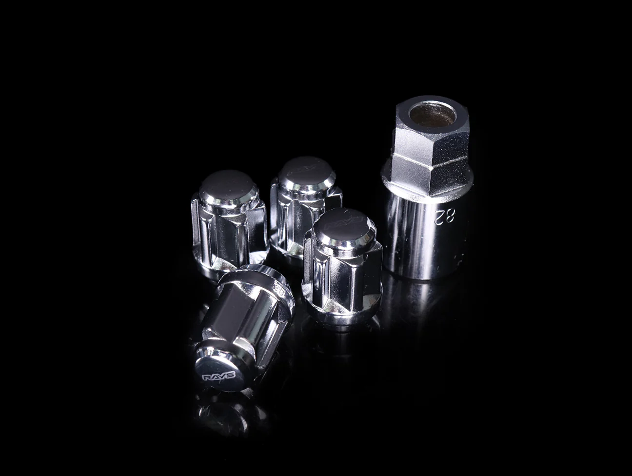 Rays 19 Hex Lug Nut & Lock Set - Chrome M14x1.50 - Image 4