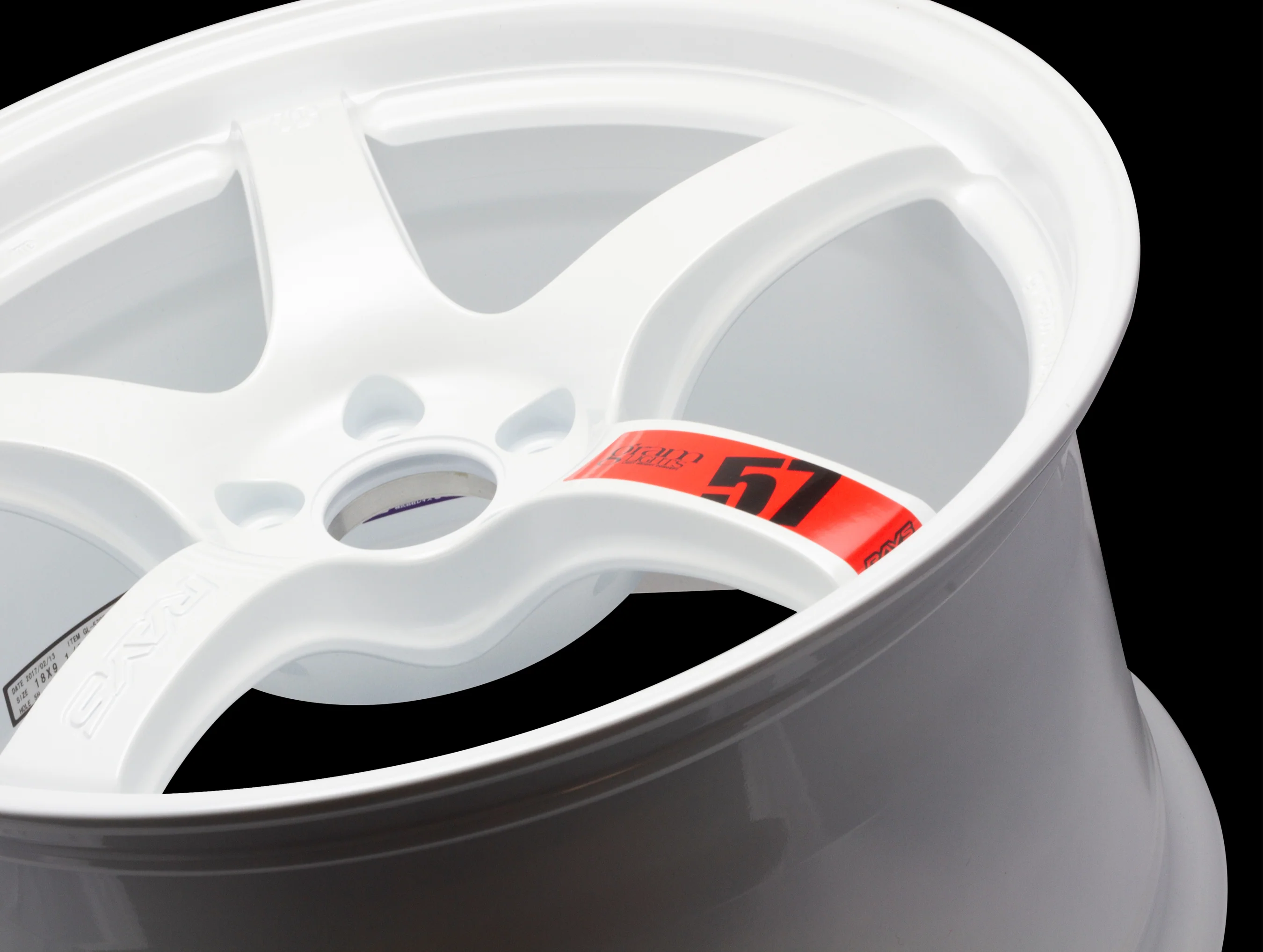 Rays Gram Lights 57DR/CR Spoke Sticker Set (2 Pieces / Red) - Image 4