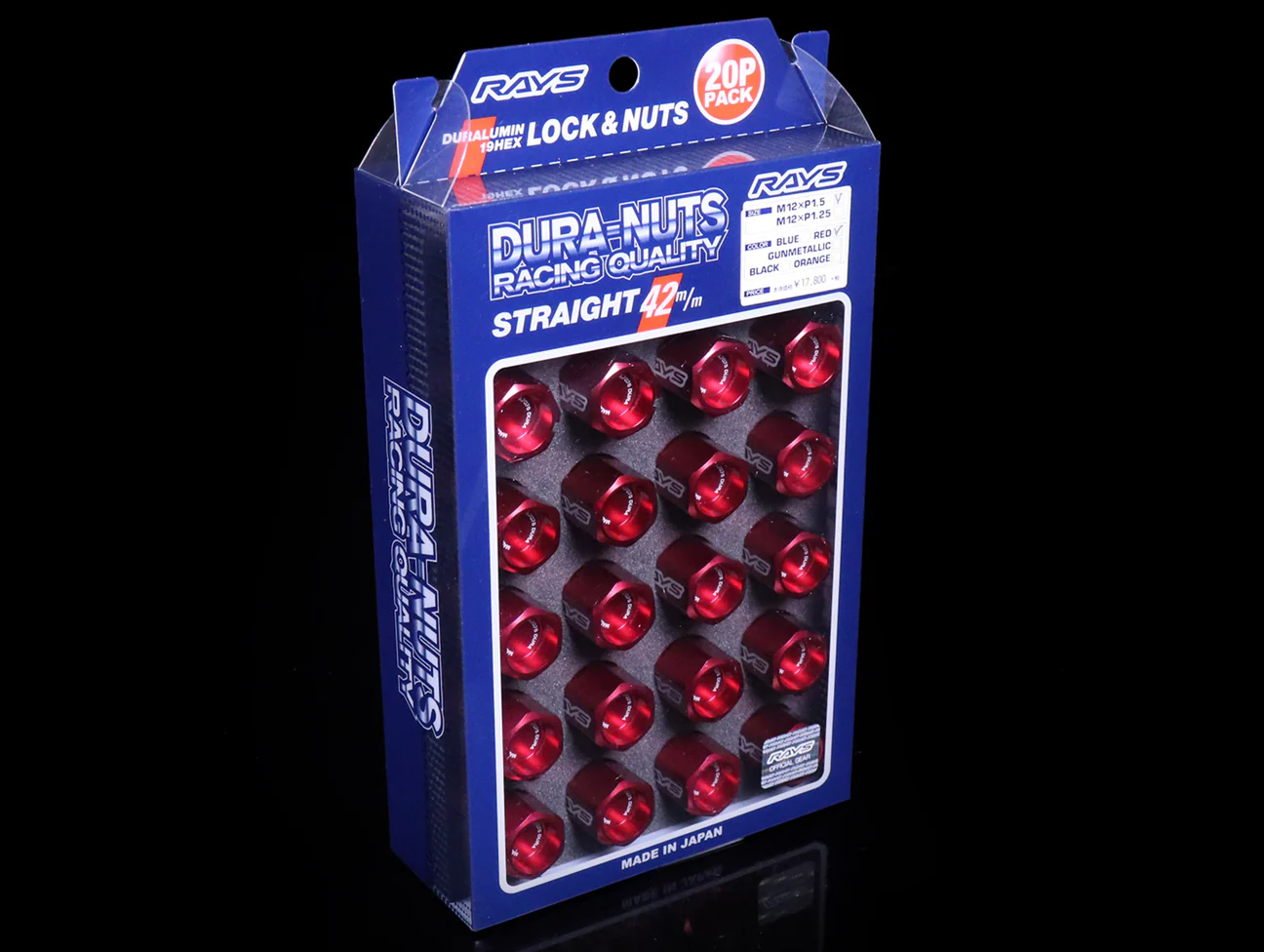 Rays L42 Dura-Nuts Straight Type Lug & Lock Set - M12x1.50 / M12x1.25 - Image 14