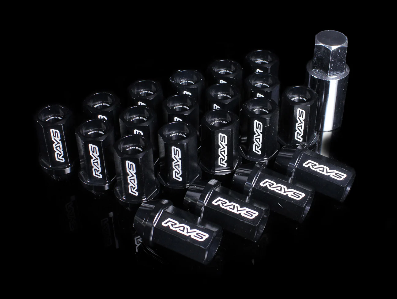 Rays L42 Dura-Nuts Straight Type Lug & Lock Set - M12x1.50 / M12x1.25 - Image 7