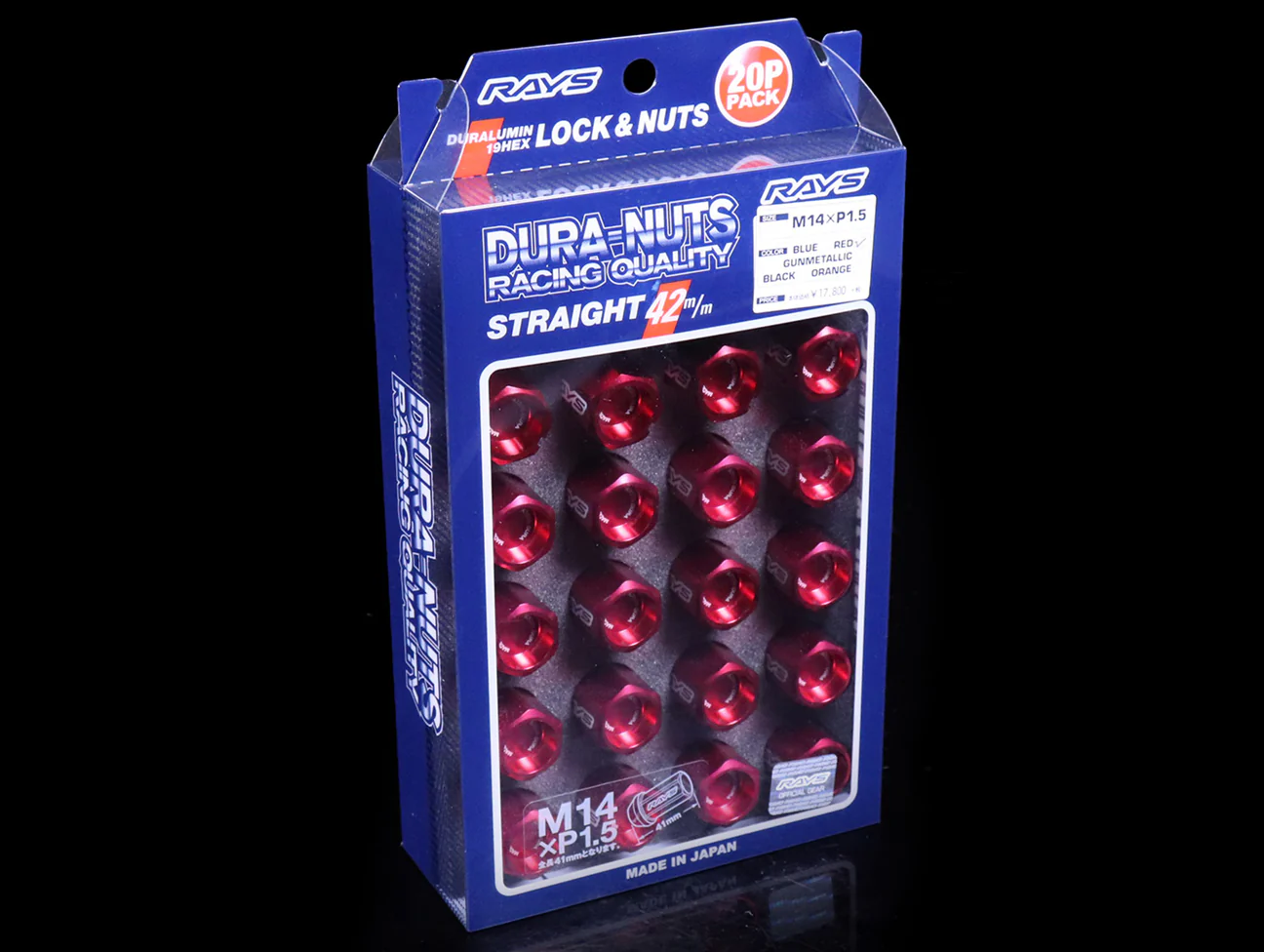 Rays L42 Dura-Nuts Straight Type Lug & Lock Set - M14x1.50 - Image 10