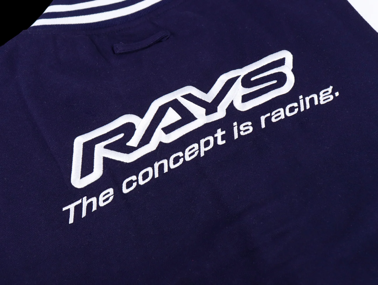 Rays The Concept is Racing Varsity Jacket - Oxford Navy / White - Image 7