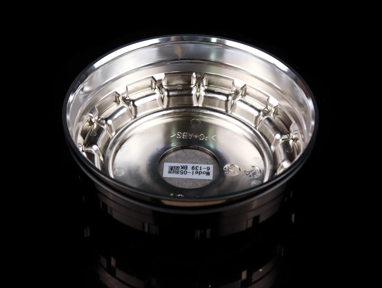 Rays Volk Racing 6H Large PCD Center Cap - Black Chrome - Image 3