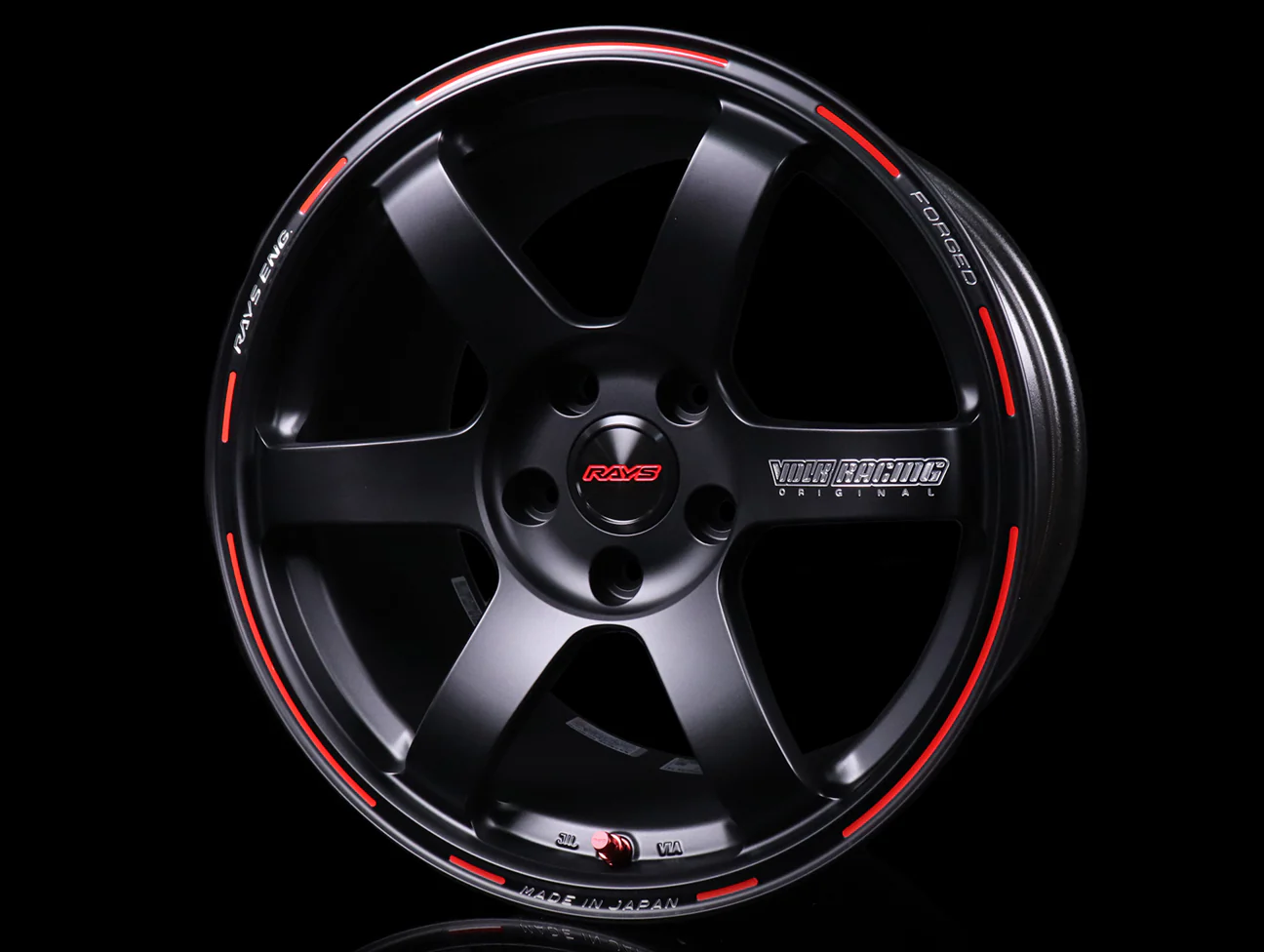 Rays VR G25, TE37 Ultra, TE37 Saga, ZE40 Center Cap - Black / Red - Image 6