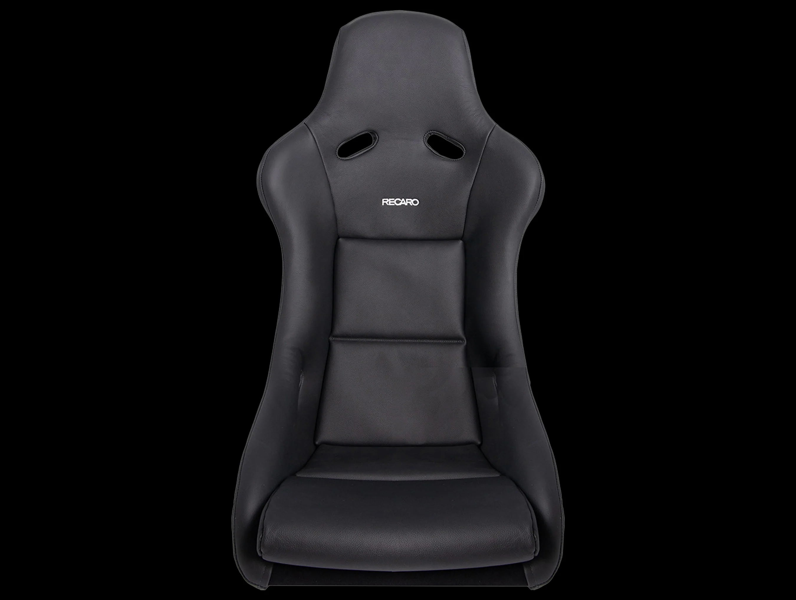 Recaro Pole Position - Leather Black Bolster / Leather Black Insert / Silver Logo - Image 2