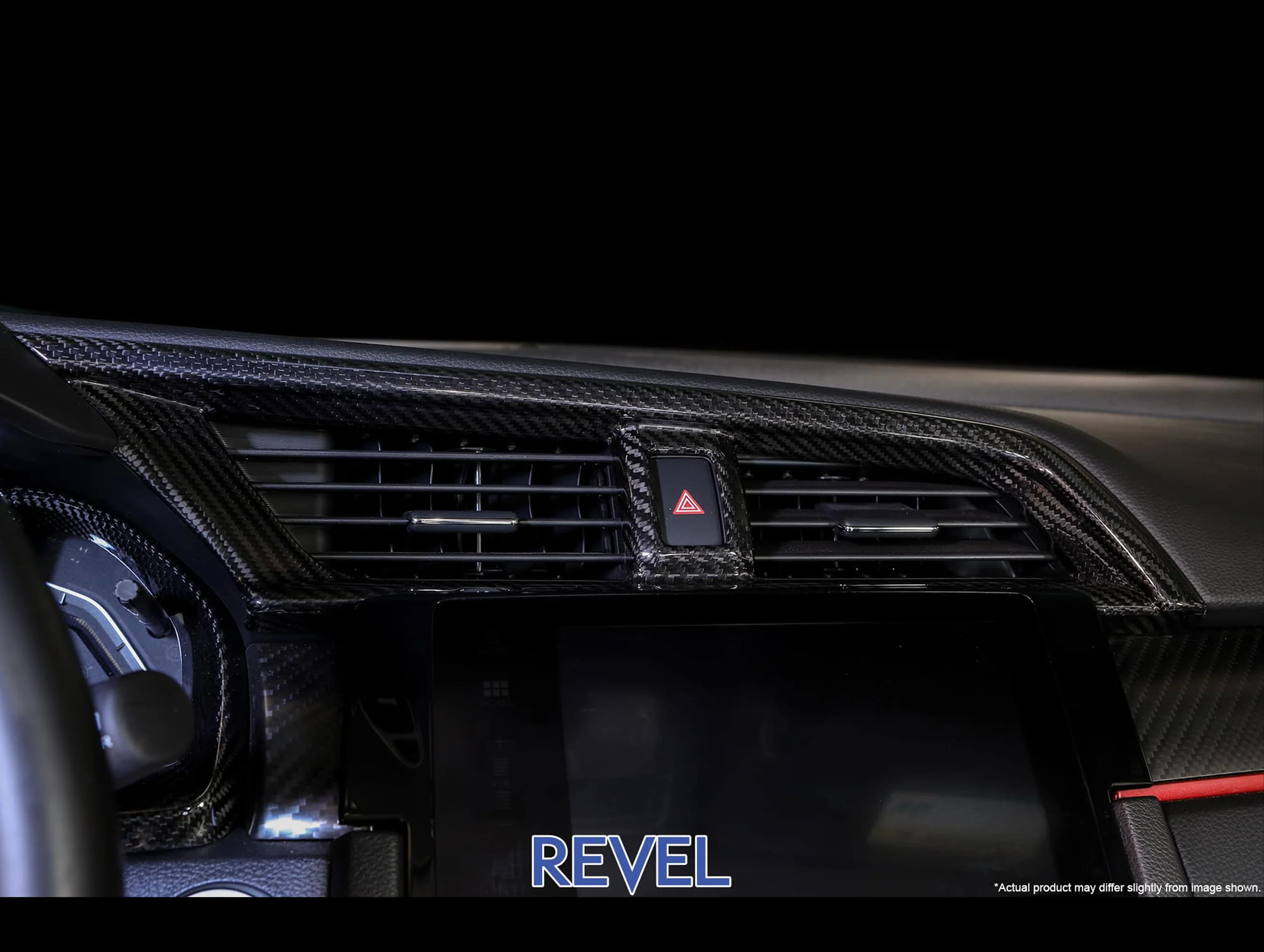 Revel GT Dry Carbon A/C Control Panel Cover - 16-18 Civic - Image 2