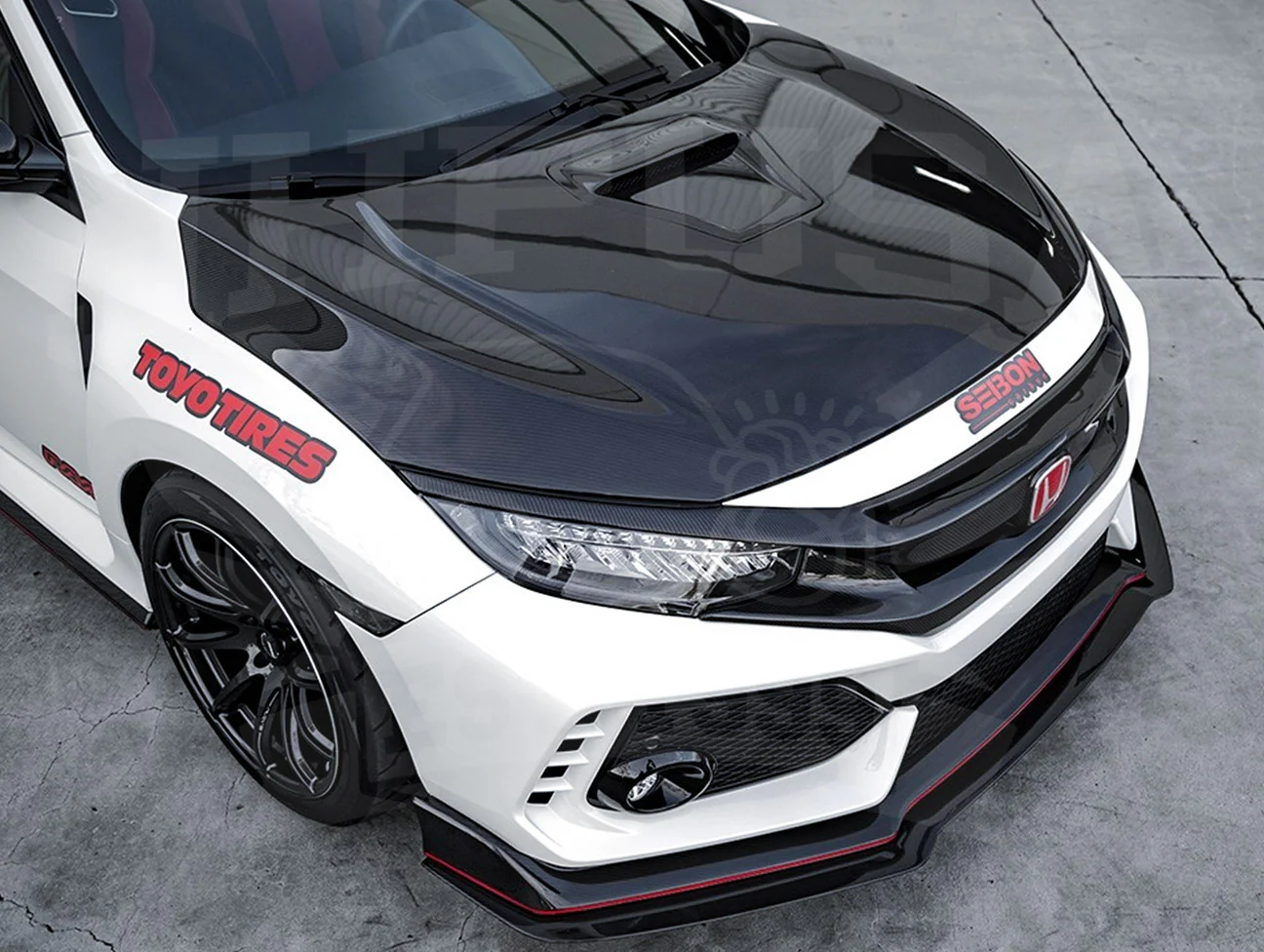 Seibon OEM Style Carbon Fiber Hood - 17-21 Civic Type-R (FK8) - Image 7