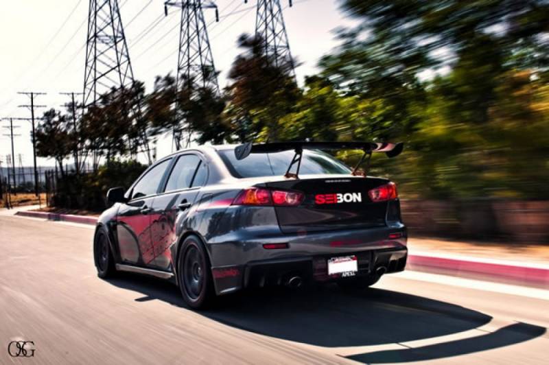 Seibon OEM Style Rear Diffuser - 18-15 Mitsubishi Evo X - Image 5