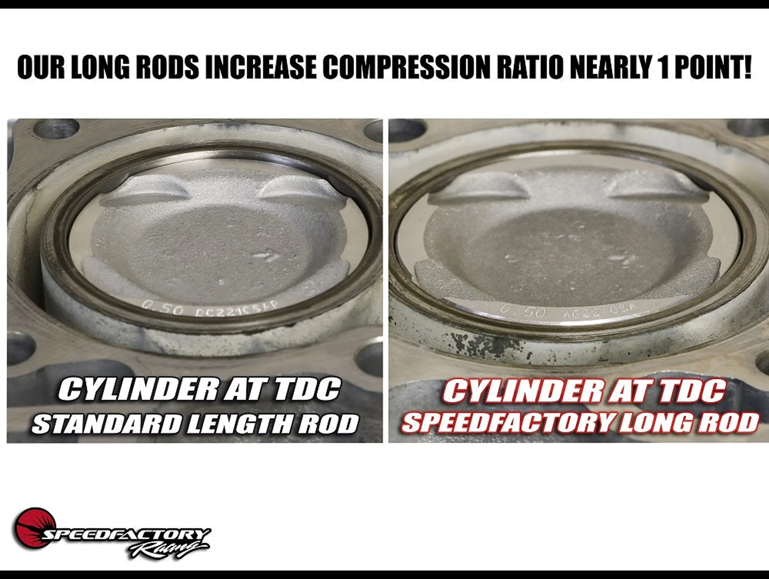 SpeedFactory No Notch H-Beam Long Rod and Vitara Piston Combo D16 - Image 7