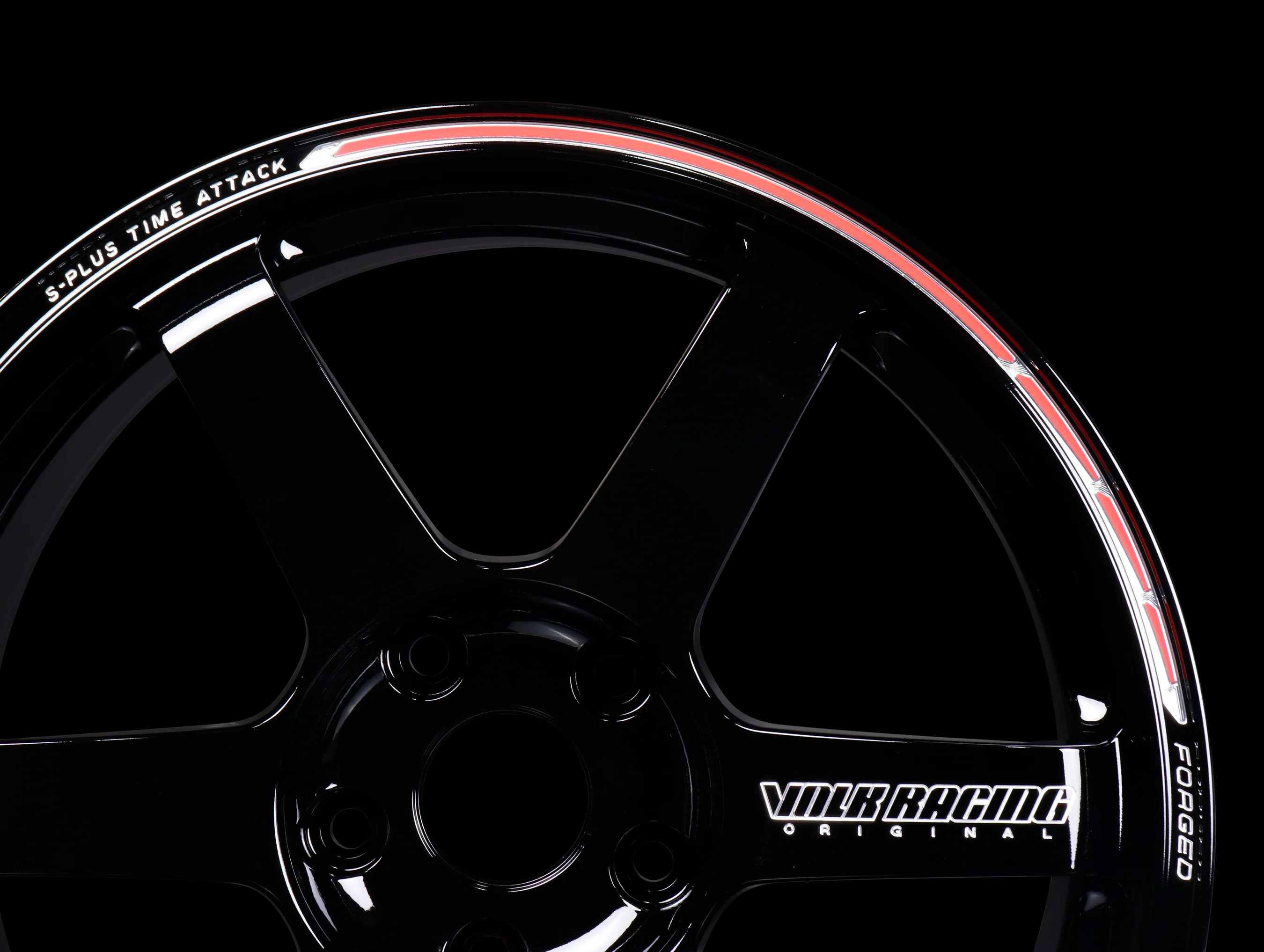 Volk Racing TE37 Saga S-Plus Time Attack Wheels - Black/Redot / 18x9.5 / 5x120 / +38 - Image 9