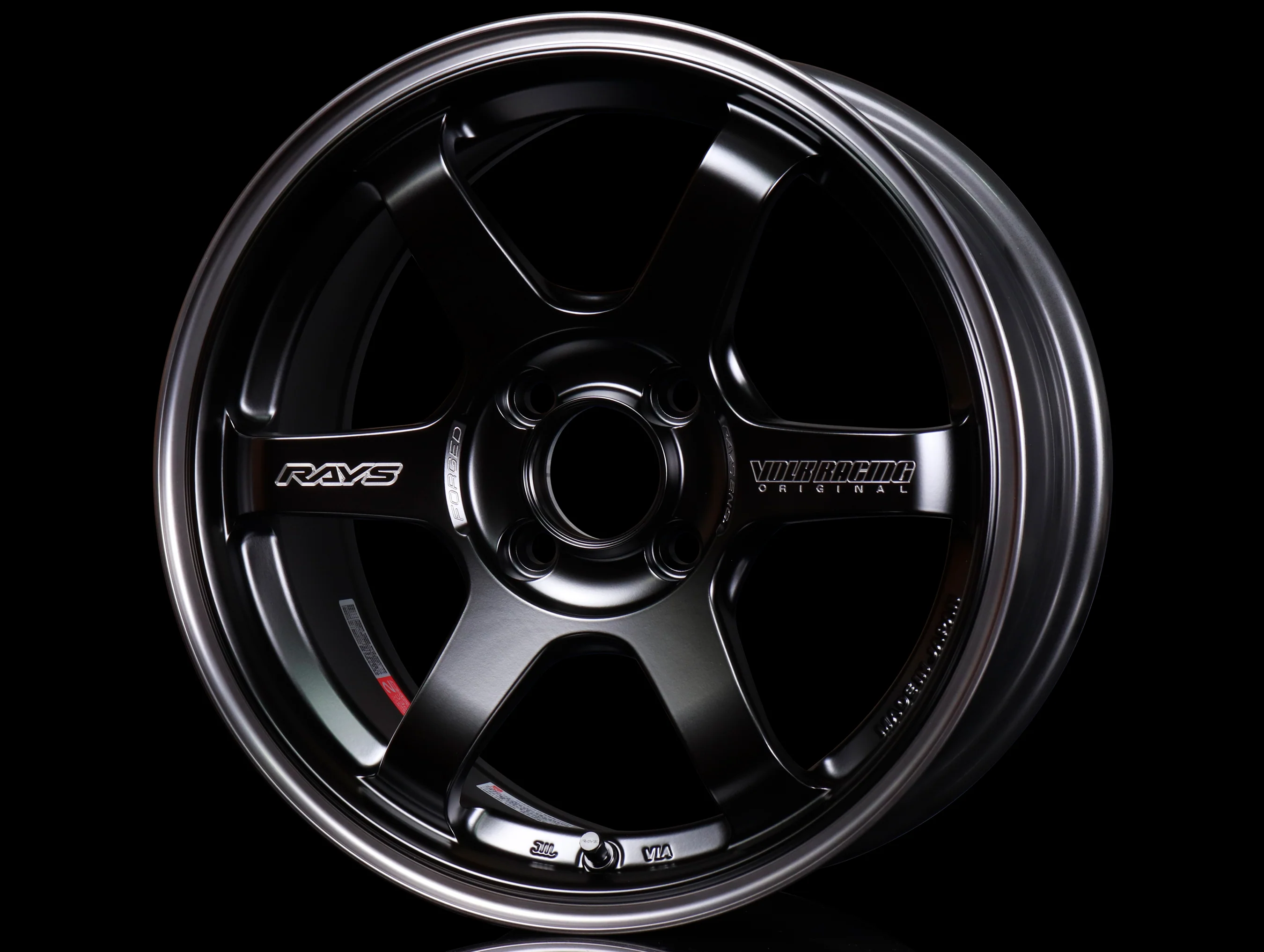 Volk Racing TE37 Sonic Black Shadow Wheels - 15x7 / 4x100 / +35 - Image 2
