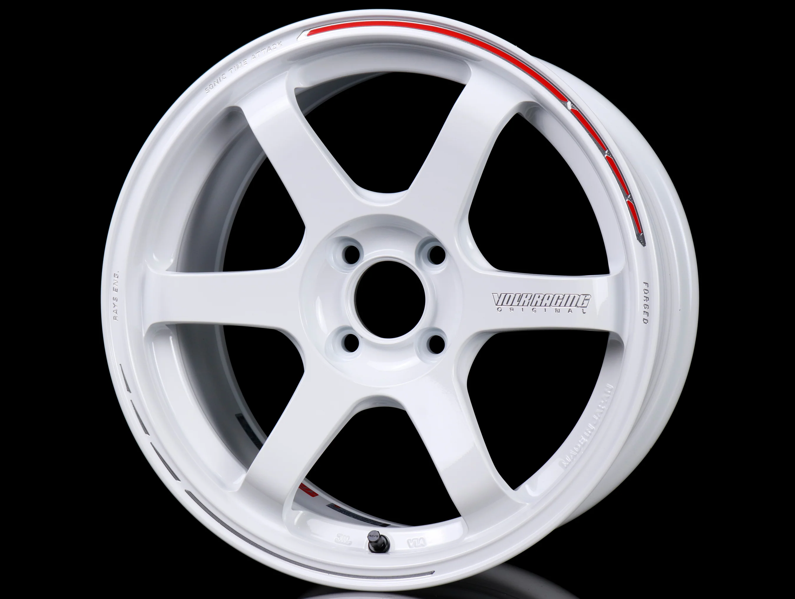 Volk Racing TE37 Sonic Time Attack Edition Wheels - Dash White 16x8 / 4x100 / +36 - Image 2