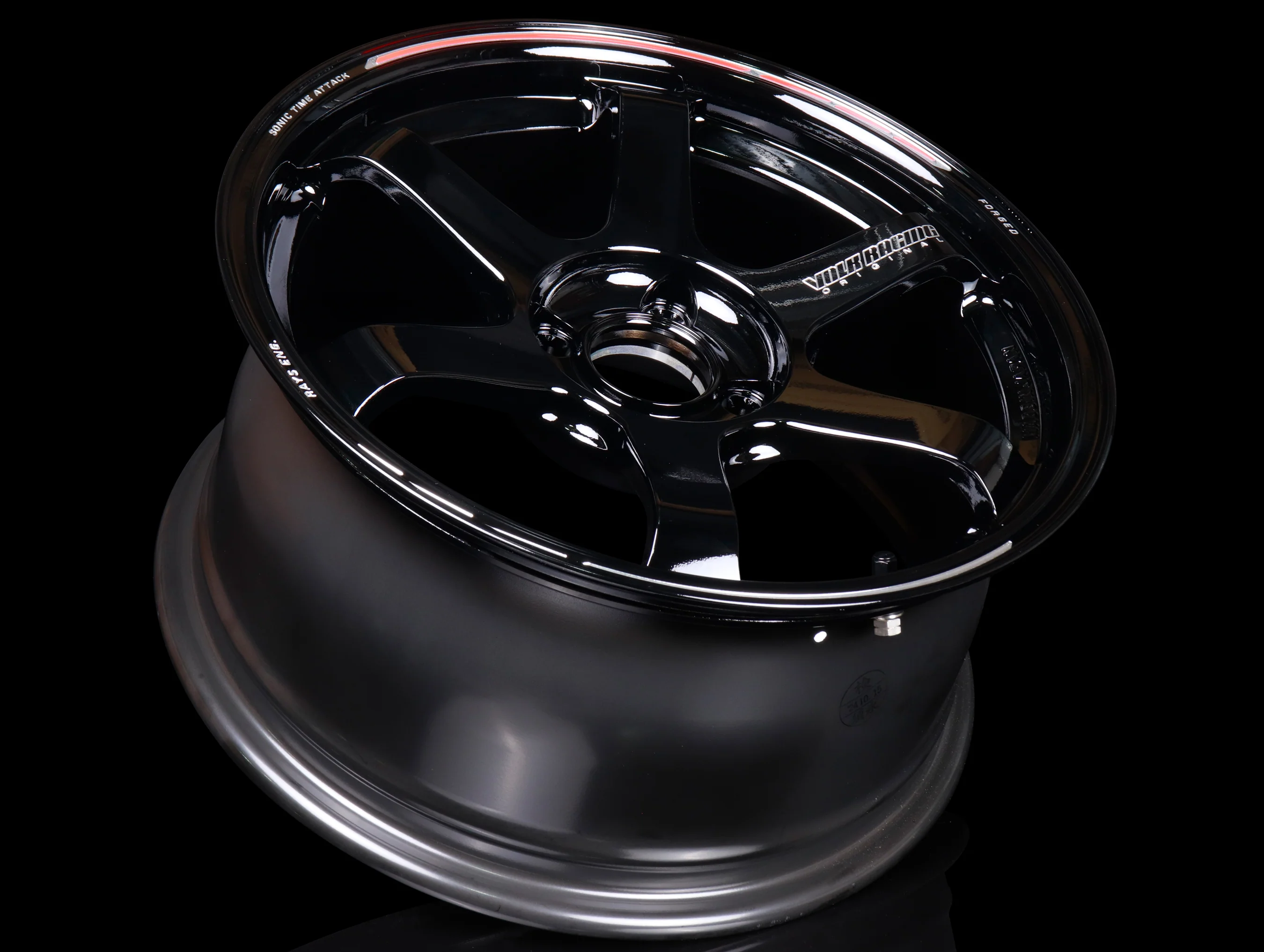 Volk Racing TE37 Sonic Time Attack Edition Wheels - Gloss Black 16x8 / 4x100 / +36 - Image 3