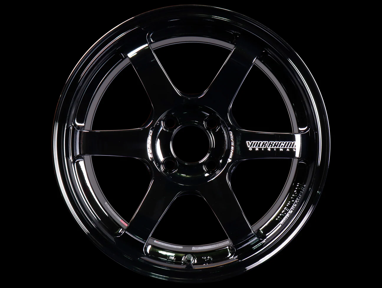 Volk Racing TE37 Sonic Wheels - Gloss Black 16x8 / 4x100 / +35 - Image 2