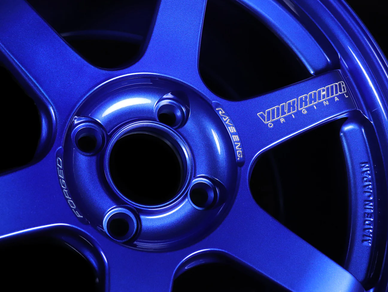 Volk Racing TE37 Sonic Wheels - Hyper Blue 16x8 / 4x100 / +35 - Image 4