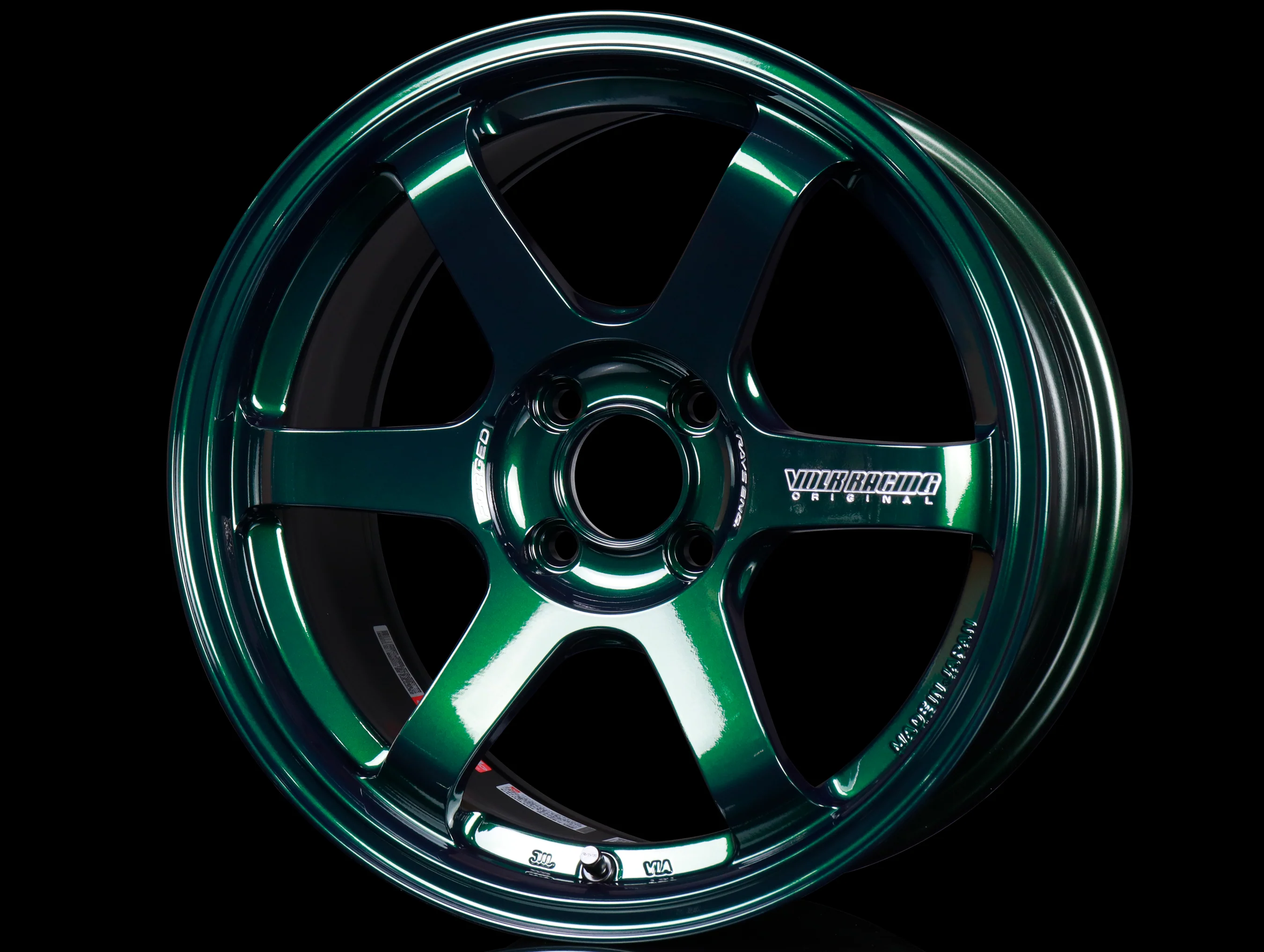 Volk Racing TE37 Sonic Wheels - Racing Green 16x8 / 4x100 / +35 - Image 2