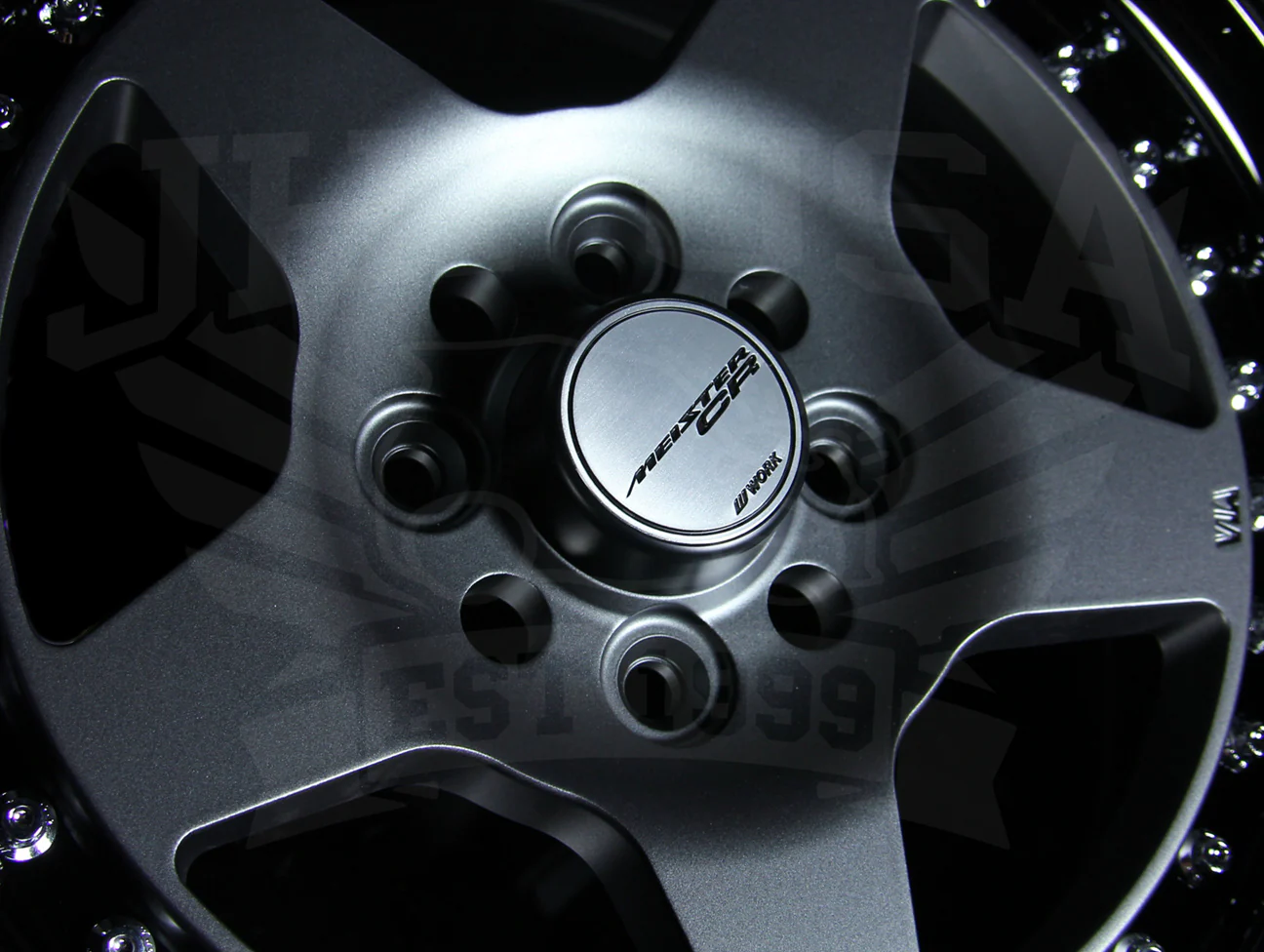 Work Meister CR 01 3-Piece Wheel - Gunmetal w/ Black Lip 15x8 / 4x100 - Image 3