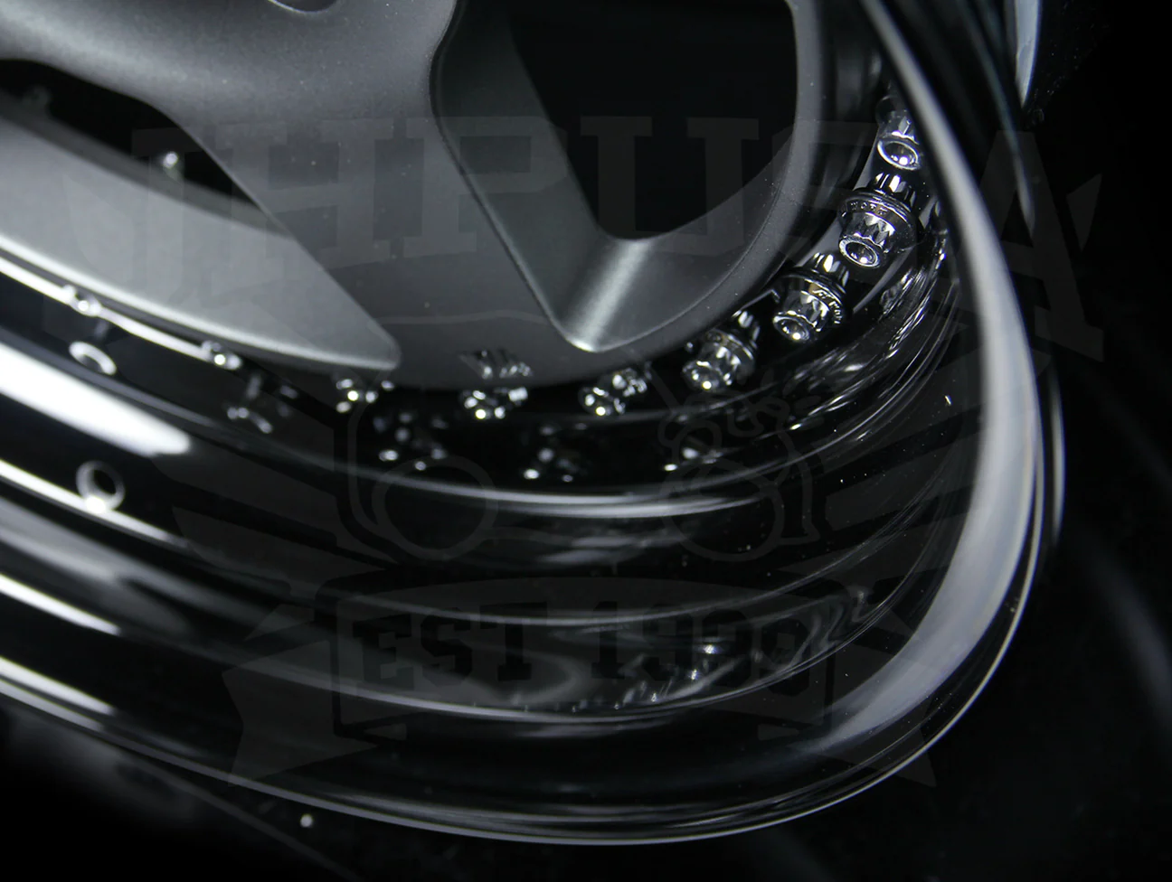 Work Meister CR 01 3-Piece Wheel - Gunmetal w/ Black Lip 15x8 / 4x100 - Image 5